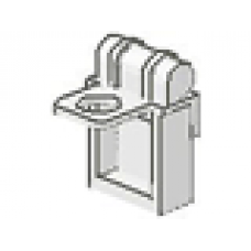 Part 2524 White Minifig, Backpack Non-Opening 